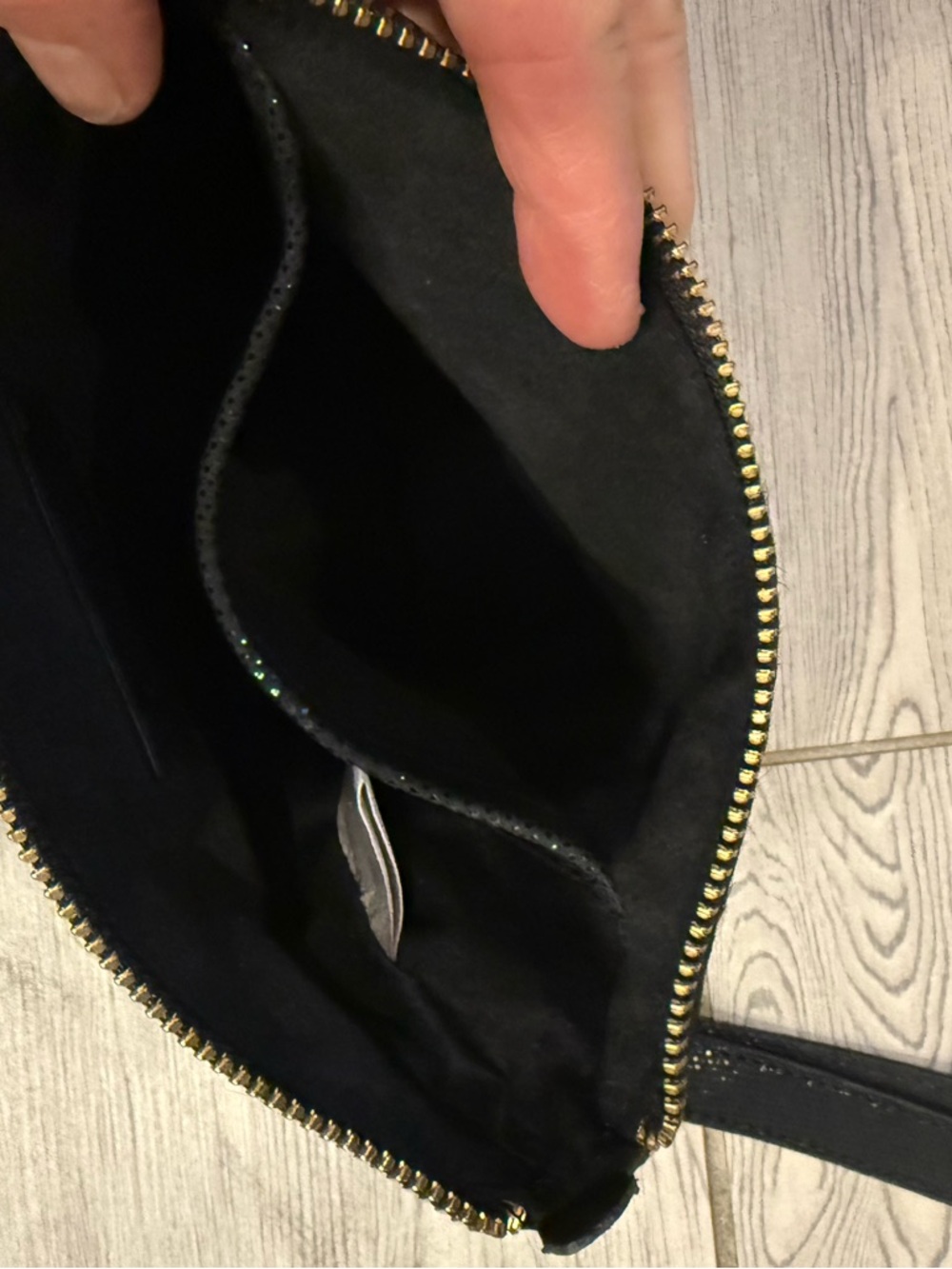 Chicos Hair on Hide Black Polka Dot Wristlet with Mirror - Picture 9 of 15